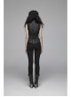 Gothic Stretch Tight Jacquard Printed Decoration Black Bottom Trousers