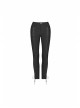 Gothic Stretch Tight Jacquard Printed Decoration Black Bottom Trousers