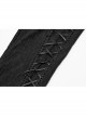 Gothic Stretch Tight Jacquard Printed Decoration Black Bottom Trousers