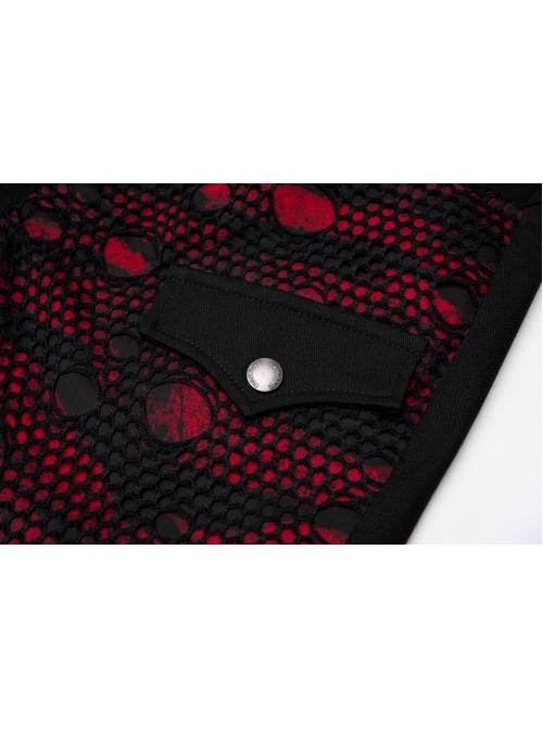 Punk Stretch Weaved Fabric Buttonhole Drawstring Zipper Design Women Trousers