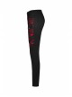 Punk Stretch Weaved Fabric Buttonhole Drawstring Zipper Design Women Trousers
