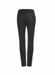 Punk Stretch Weaved Fabric Buttonhole Drawstring Zipper Design Women Trousers
