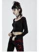 Punk Stretch Weaved Fabric Buttonhole Drawstring Zipper Design Women Trousers