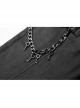 Punk Super Stretch Weaved Fabric Metal Love Lock Decoration Sexy Rebellious Tights