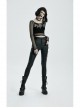 Punk Super Stretch Weaved Fabric Metal Love Lock Decoration Sexy Rebellious Tights