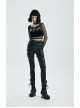 Punk Super Stretch Weaved Fabric Metal Love Lock Decoration Sexy Rebellious Tights