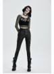 Punk Super Stretch Weaved Fabric Metal Love Lock Decoration Sexy Rebellious Tights