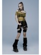 Punk Stretch Weaved Fabric Irregular Hollow Stitching And Detachable Design Stylish Long Pants