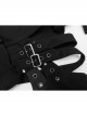 Punk Stretch Weaved Fabric Irregular Hollow Stitching And Detachable Design Stylish Long Pants