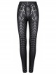 Goth SkinnySkull Print Fabric Decoration Skeleton Black Print Leggings