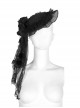 Punk Gorgeous Lace Mesh Folds Frilled Hat Lolita Bear Hat