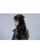 Punk Gorgeous Lace Mesh Folds Frilled Hat Lolita Bear Hat