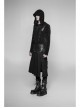 Black Punk Twill Woven Fabric Drawstring Pocket Design Removable Half Skirt