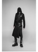 Black Punk Twill Woven Fabric Drawstring Pocket Design Removable Half Skirt