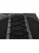 Black Punk Twill Woven Fabric Drawstring Pocket Design Removable Half Skirt