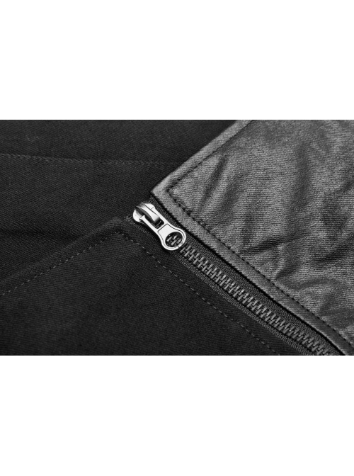 Black Punk Twill Woven Fabric Drawstring Pocket Design Removable Half Skirt