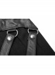 Black Punk Twill Woven Fabric Drawstring Pocket Design Removable Half Skirt