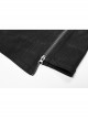 Black Punk Belt Buttonhole Decoration Pinstripe Stretch Weaved Fabric Tight Half Skirt
