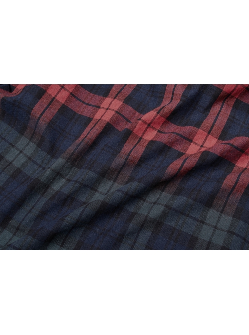 Punk Pink Blue Plaid Tie Rope Design Buttonhole Lace Trim On Hem Dress