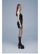 Goth Cotton Stretch Removable Belt Skull Pattern Print Decoration Skirt