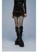 Gothic Denim Fabric Buttonhole Decorative Belt Worn-Out And Decadent Skirt