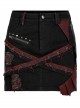 Gothic Denim Fabric Buttonhole Decorative Belt Worn-Out And Decadent Skirt