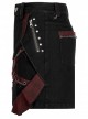 Gothic Denim Fabric Buttonhole Decorative Belt Worn-Out And Decadent Skirt