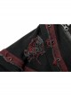 Gothic Denim Fabric Buttonhole Decorative Belt Worn-Out And Decadent Skirt