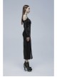 Gothic Off-Shoulder Design Python Pattern Hardware Decoration Sexy Split Dress