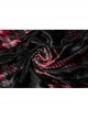 Gothic Velvet Plaid Dark Red Folds Drawstring Slit Design Slip Dress