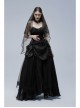 Gorgeous Gothic Stretch Printed Velvet Bat Embroidery Decoration Adjustable Drawstring On The Pleated Skirt Wedding Dress
