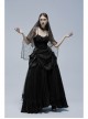 Gorgeous Gothic Stretch Printed Velvet Bat Embroidery Decoration Adjustable Drawstring On The Pleated Skirt Wedding Dress