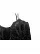 Gorgeous Gothic Stretch Printed Velvet Bat Embroidery Decoration Adjustable Drawstring On The Pleated Skirt Wedding Dress