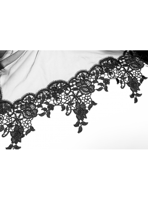 Gorgeous Gothic Stretch Printed Velvet Bat Embroidery Decoration Adjustable Drawstring On The Pleated Skirt Wedding Dress