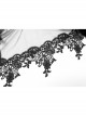 Gorgeous Gothic Stretch Printed Velvet Bat Embroidery Decoration Adjustable Drawstring On The Pleated Skirt Wedding Dress