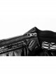Black Gothic Lacquered Buttonhole Belt Decoration Patent Leather Hollowed Out Dress