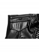 Black Gothic Lacquered Buttonhole Belt Decoration Patent Leather Hollowed Out Dress