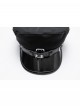 Black Punk Unique Metal Decoration Handsome Woolen Beret