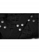 Black Punk Artificial Wool Rubber Cross Webbing Band Decoration Leg Warmer