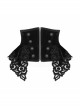 Gothic Gorgeous Retro Lace Vintage Black Carved Sewing Button Corset