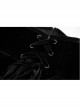 Gothic Gorgeous Retro Lace Vintage Black Carved Sewing Button Corset