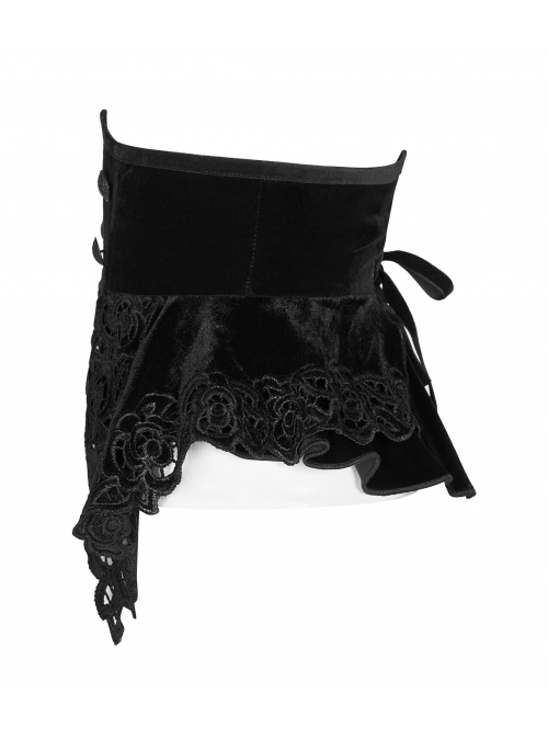 Gothic Gorgeous Retro Lace Vintage Black Carved Sewing Button Corset
