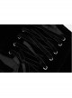 Gothic Fluff Gorgeous Rose Lace Design Vintage Carved Zipper Pendant Black Belt