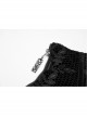 Gothic Fluff Gorgeous Rose Lace Design Vintage Carved Zipper Pendant Black Belt