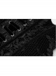 Gothic Fluff Gorgeous Rose Lace Design Vintage Carved Zipper Pendant Black Belt