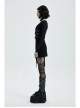 Punk Metal Buttonhole With Temptation Embossed Pattern Embossed Leather Buckle Shoulder Armor Accessory