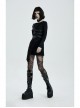 Punk Metal Buttonhole With Temptation Embossed Pattern Embossed Leather Buckle Shoulder Armor Accessory