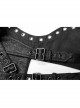 Punk Metal Buttonhole With Temptation Embossed Pattern Embossed Leather Buckle Shoulder Armor Accessory