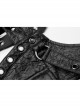 Punk Metal Buttonhole With Temptation Embossed Pattern Embossed Leather Buckle Shoulder Armor Accessory