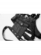 Punk Metal Buttonhole With Temptation Embossed Pattern Embossed Leather Buckle Shoulder Armor Accessory